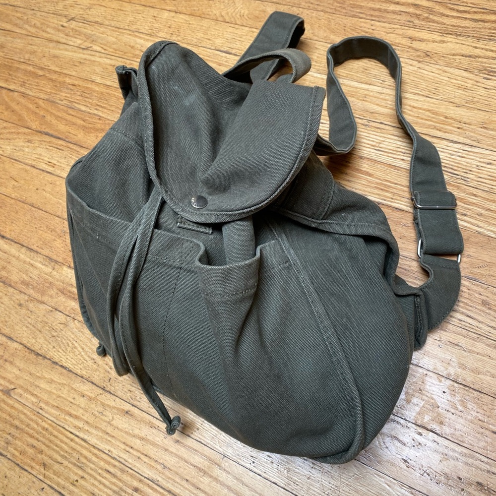 Baggu Green Canvas backpack - Picture 1 of 15
